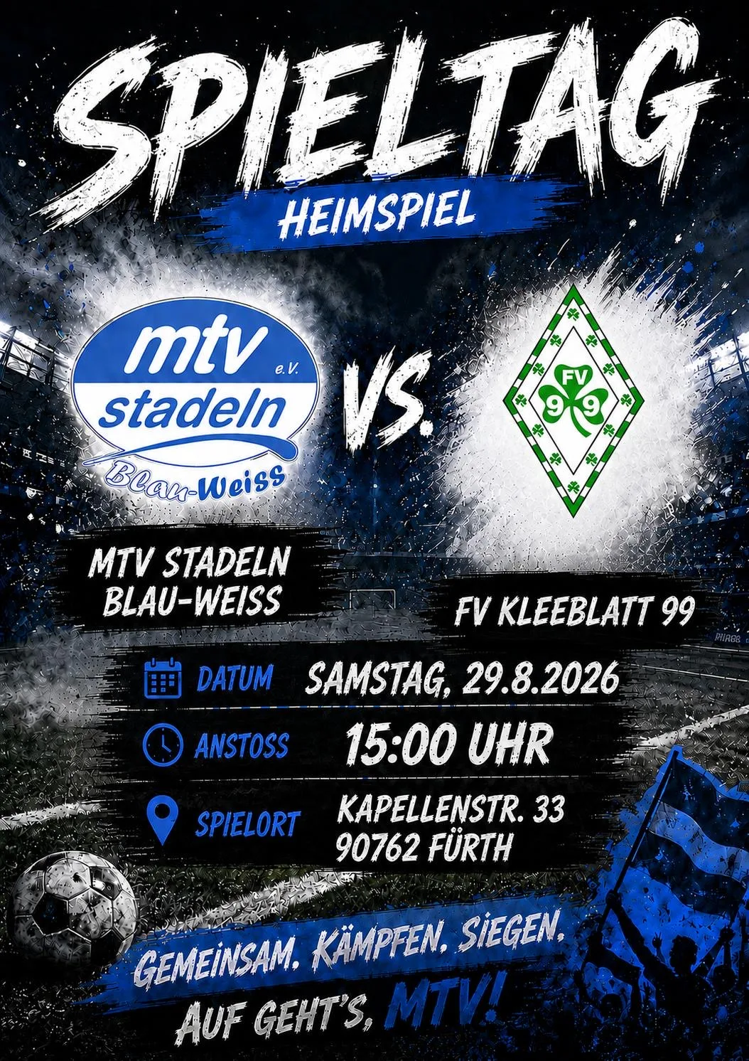 Heimspiel gegen FV Kleeblatt 99