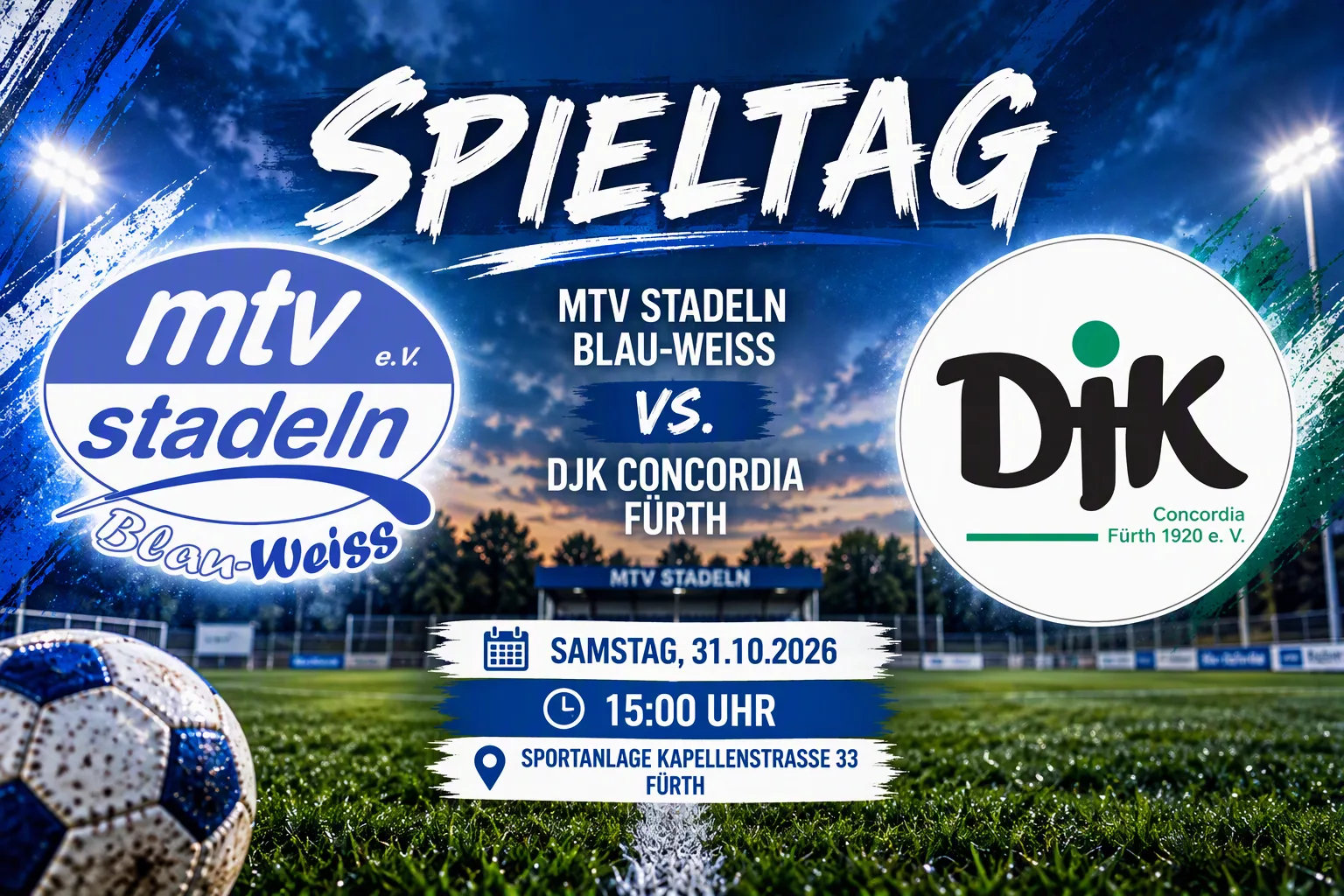 Heimspiel gegen die DJK Concordia Fürth